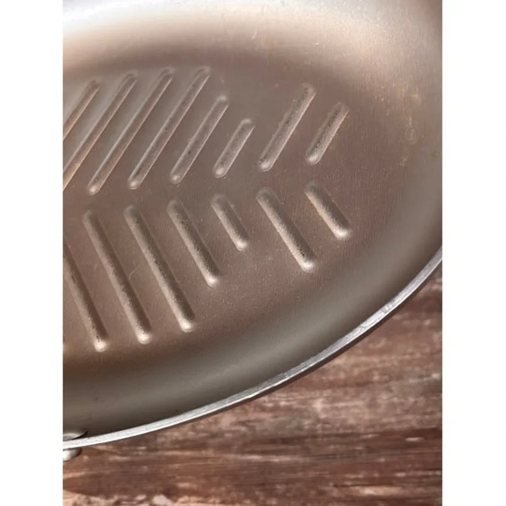 Oval Grill Pan Heavy Duty Cast Aluminum Nonstick Stovetop Cooking‎